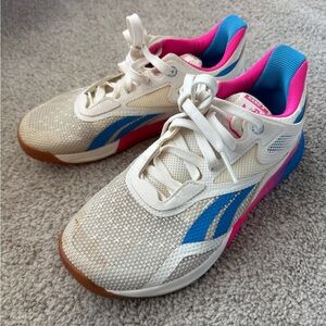 Women’s Reebok Nano X - Sz 6.5 pink white blue